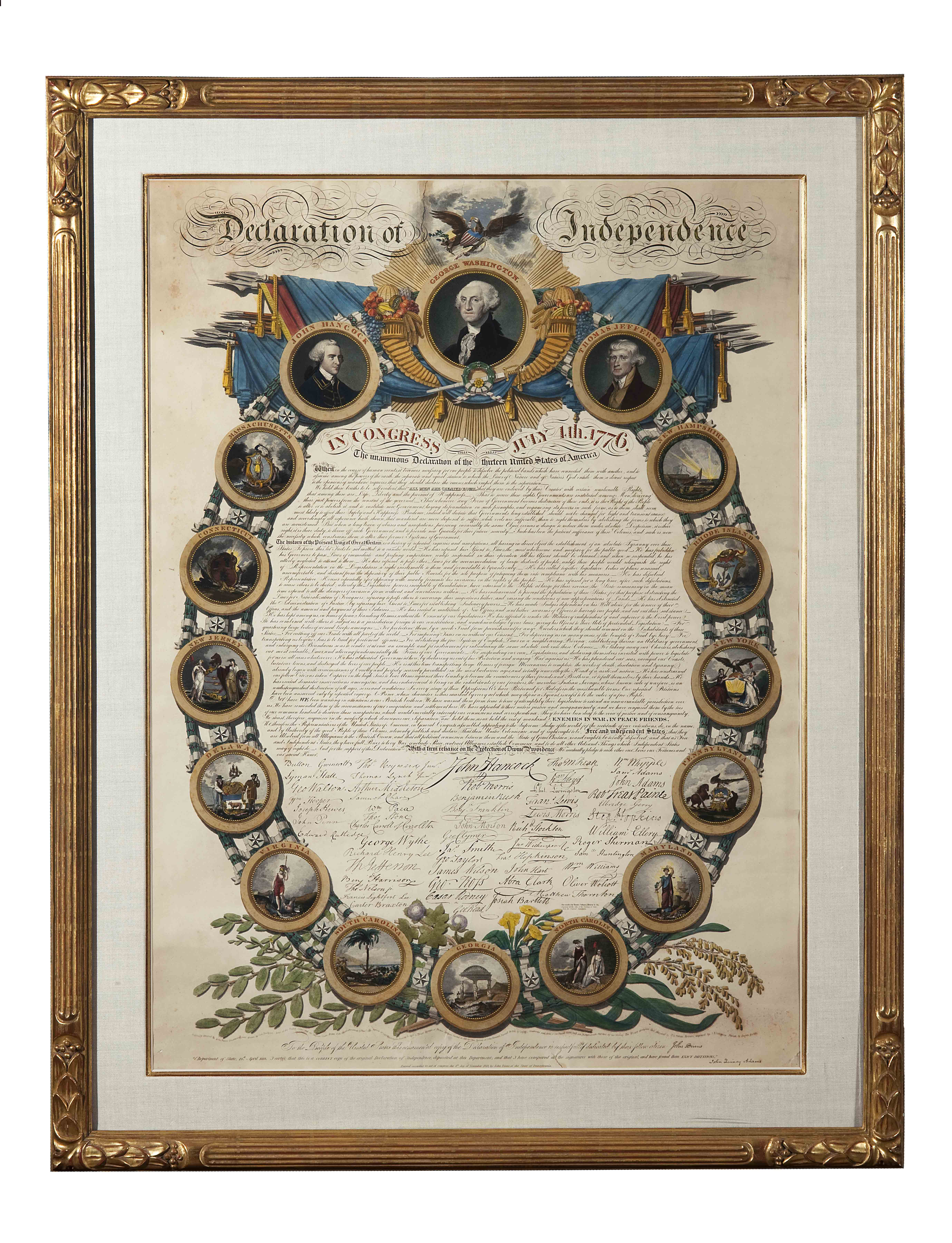 OHS Declaration of Independence Binns Engraving