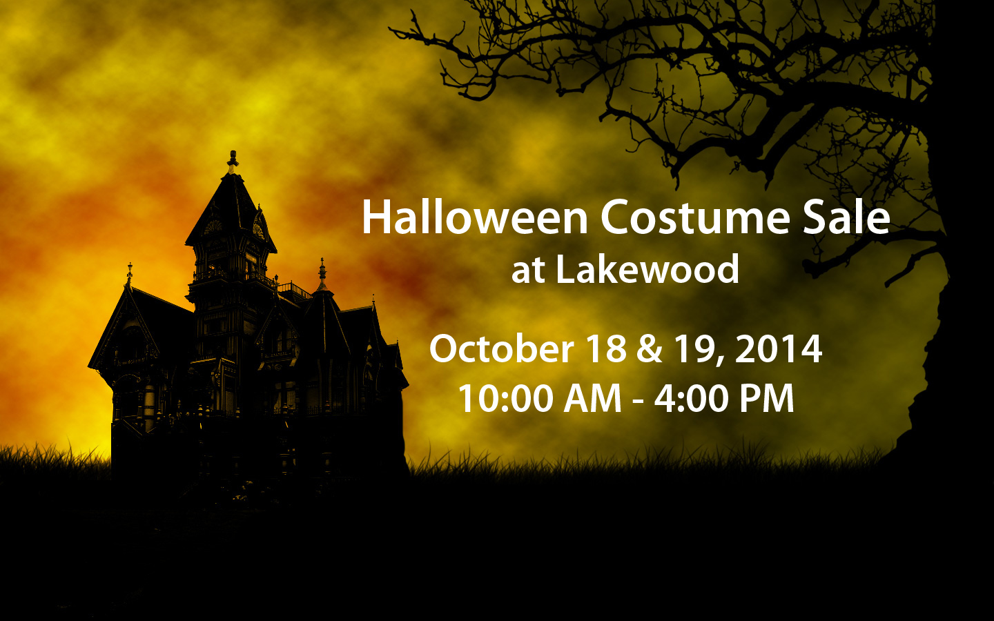 Halloween Costume Sale at Lakewood, Oct 18 & 19, 2014