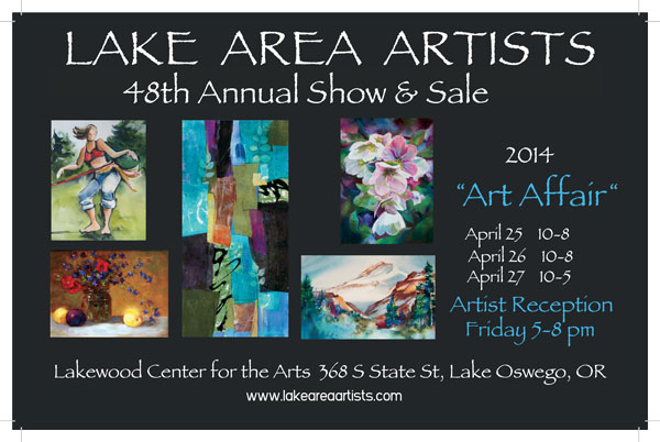 Lake Area ARtists show at Lakewood, April 25-28, 2014