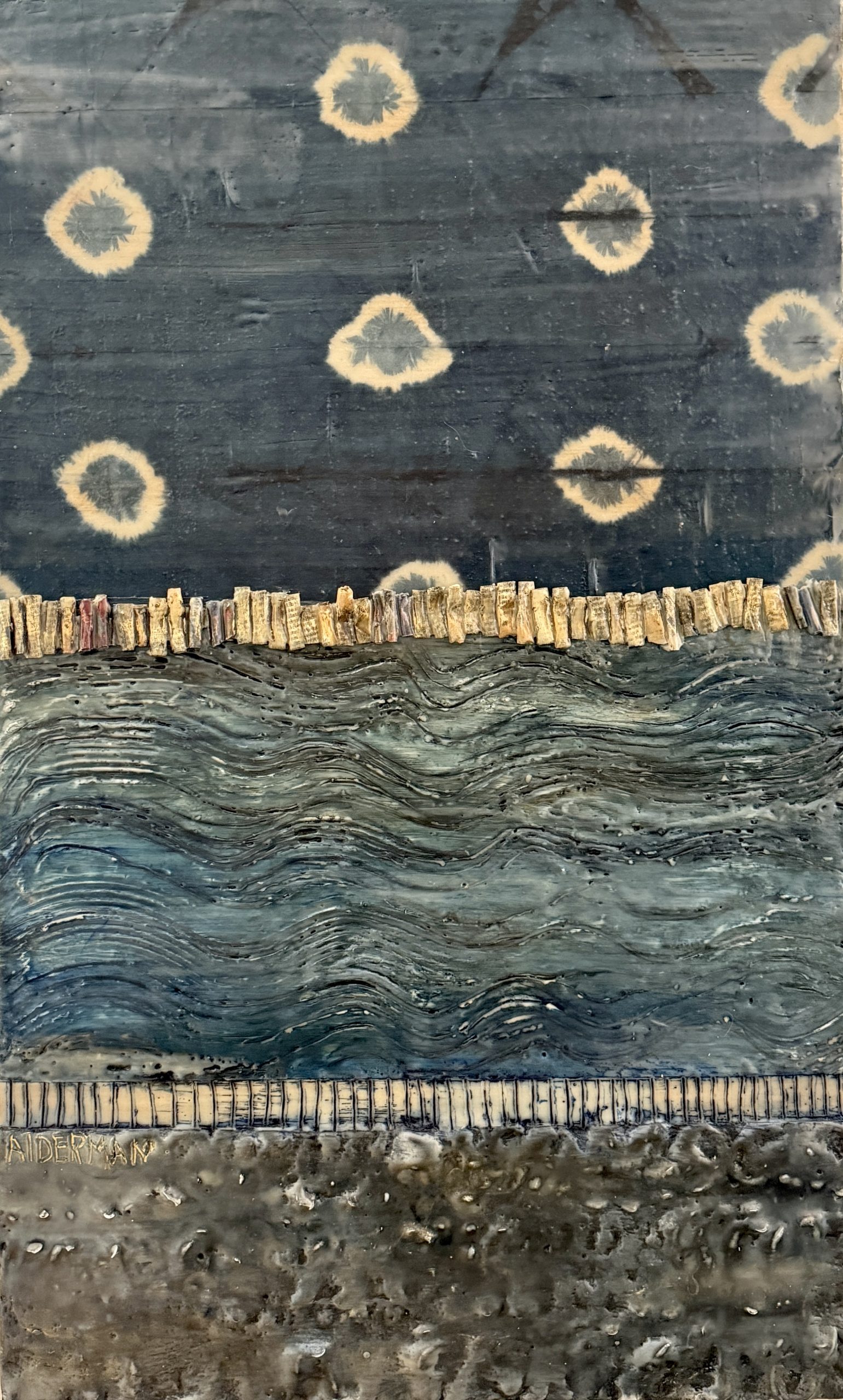 Sandra-Alderman-Clouds Are Lifting - Encaustic- 30 x 18 - $1800